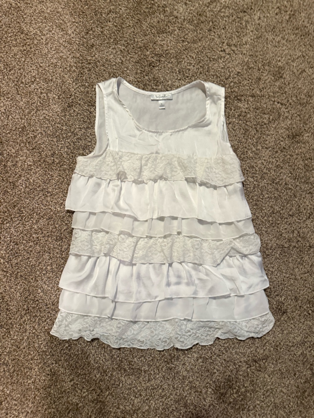 dressbarn White Scoop Neck Tank Top